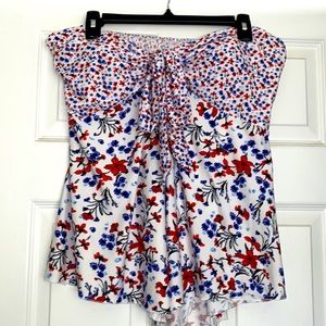 No Boundaries Floral Heart Shaped Tube Top